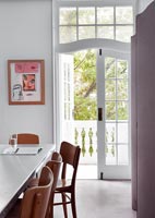 French doors in dining room