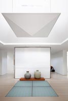 Contemporary hall with clay urns