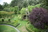 Landscaped garden from above