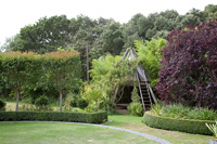 Landscaped garden with summerhouse