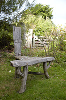 Rustic garden seat