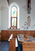 Dining area in converted church