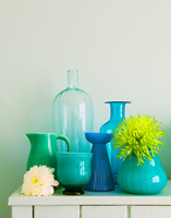 Colourful modern vases