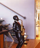 Sax player sculpture