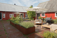 Barn conversions and patio garden