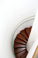 Curved staircase from above
