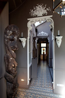 Tribal sculpture in hall