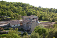 Stone buildings viewed from above