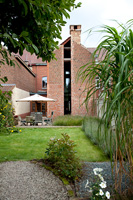 Modern house and lawned garden