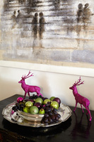Christmas decorations on sideboard
