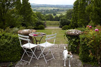 Patio with views over countryside