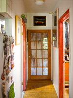 Corridor with glazed doors