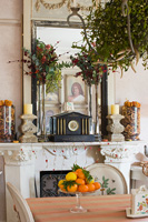 Ornate mantlepiece with french mirror