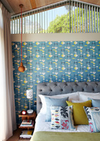 Retro patterns used in bedroom