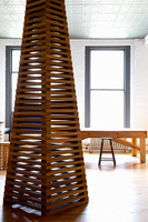Modern wooden sculpture