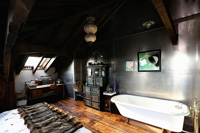 Attic bedroom with bath
