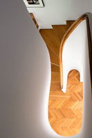 Curved art deco staircase from above