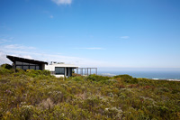 Modern house overlooking coast

