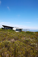 Modern house overlooking coast