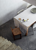 Minimal dining room from above