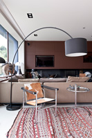 Modern furniture in living room
