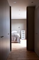 View into modern bedroom