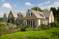Country cottage and garden