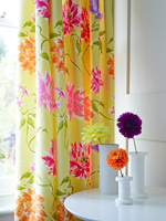 Colourful floral curtains