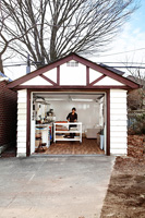 Artists studio in garage
