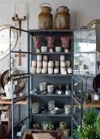 Display of ornaments and accessories in interiors shop
