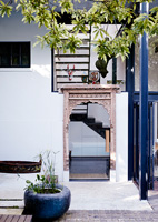 Moroccan style entrance to modern house