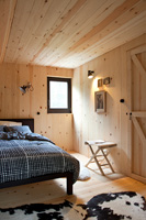Modern wooden bedroom