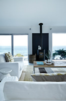 Modern living room overlooking the sea
