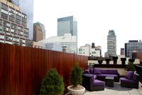 Seating area on roof terrace