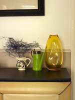 Retro accessories on sideboard
