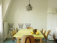 Yellow dining table