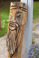Rustic wooden sculpture