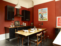 Red kitchen diner
