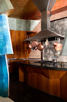 Sculptural wooden kitchen