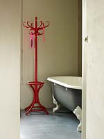 Red coat stand