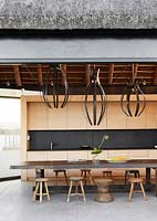Contemporary wooden kitchen diner