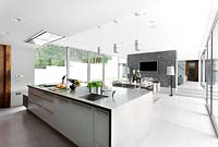 Contemporary kitchen and dining room