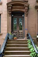 Entrance to brownstone house