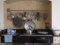 Storage above range cooker