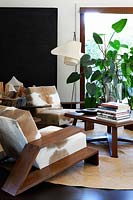 Cowhide armchairs