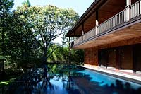 Asian style house and swimming pool
