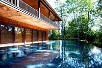 Asian style house and swimming pool