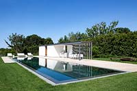 Luxury swimming pool and seating area