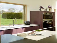 Purple kitchen units