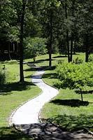 Pathway though woodland garden